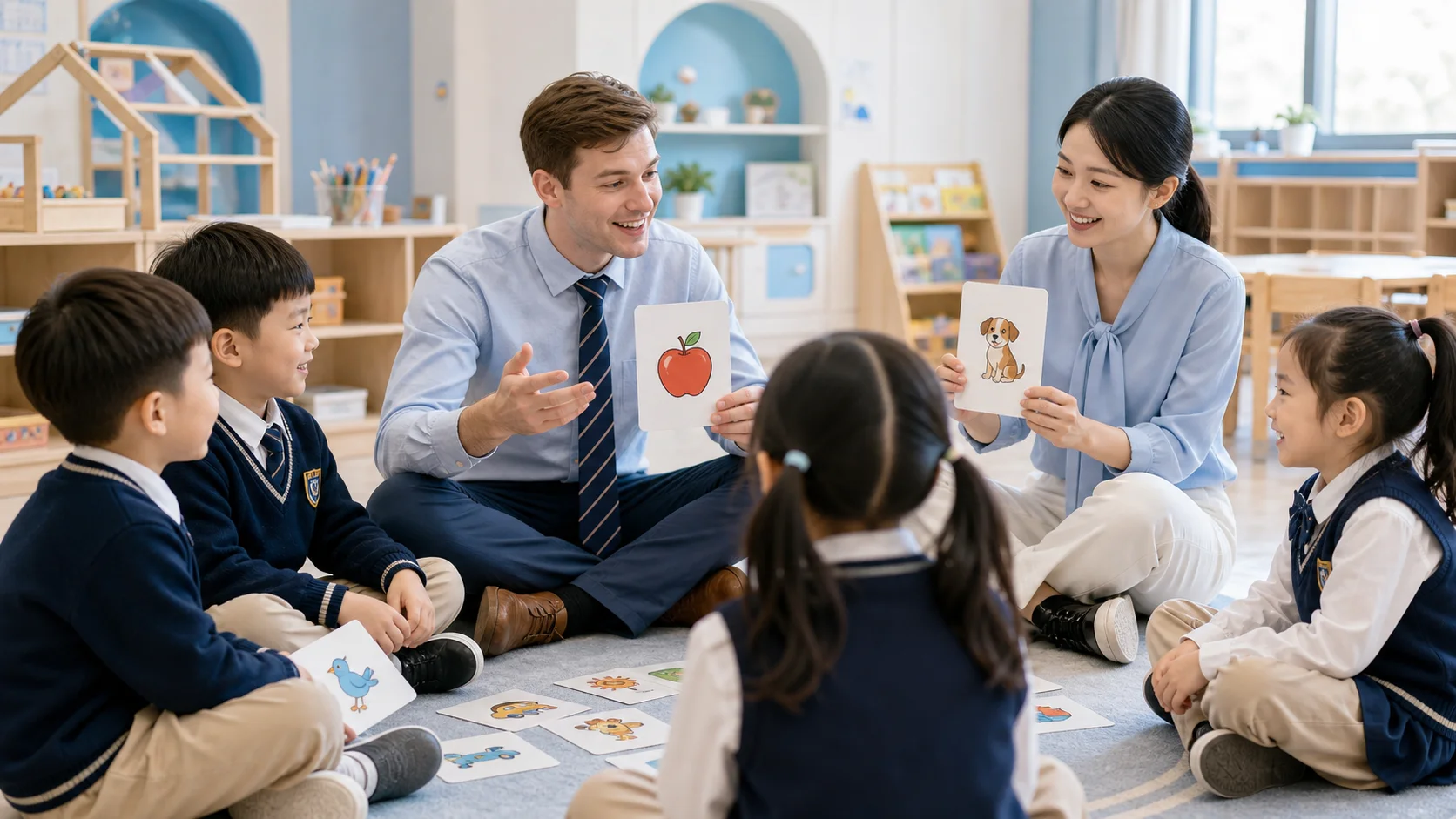 中外教共同开展双语课堂